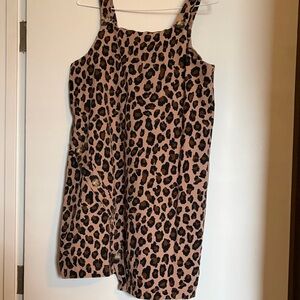 GB Girls Leopard Print Casual Dress - Brown and Black